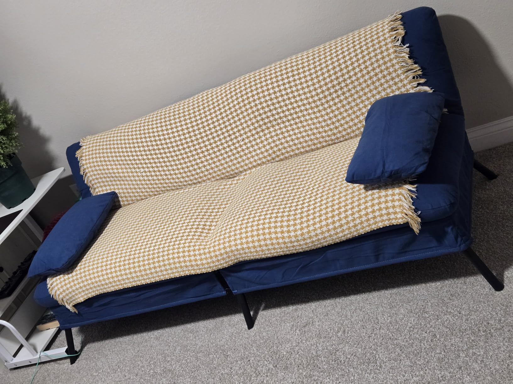 COMHOMA 72″ Convertible Futon Sofa Bed, Adjustable Backrest, Grey customer photo 1