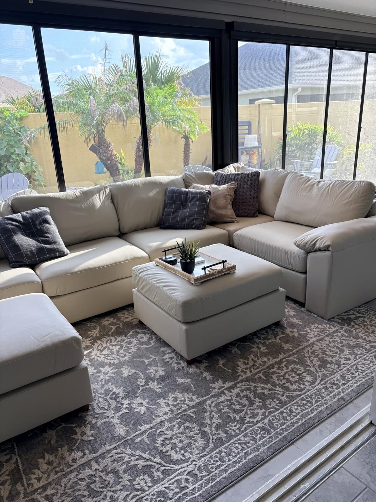 EASE MOOSE Modular Sectional Sofa, U Shaped Scratch Resistant Couch, Beige customer photo 2