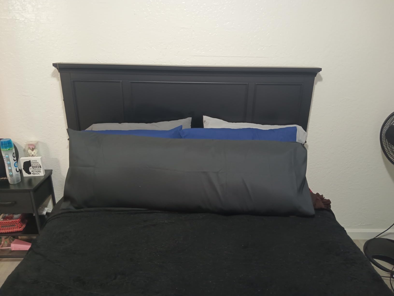 ELNIDO QUEEN Cooling Body Pillow Insert with Cover – Breathable Long Body Pillow for Side Sleepers, Soft Support Bed Pillow for Adults, 20x54 Inches Grey customer photo 1