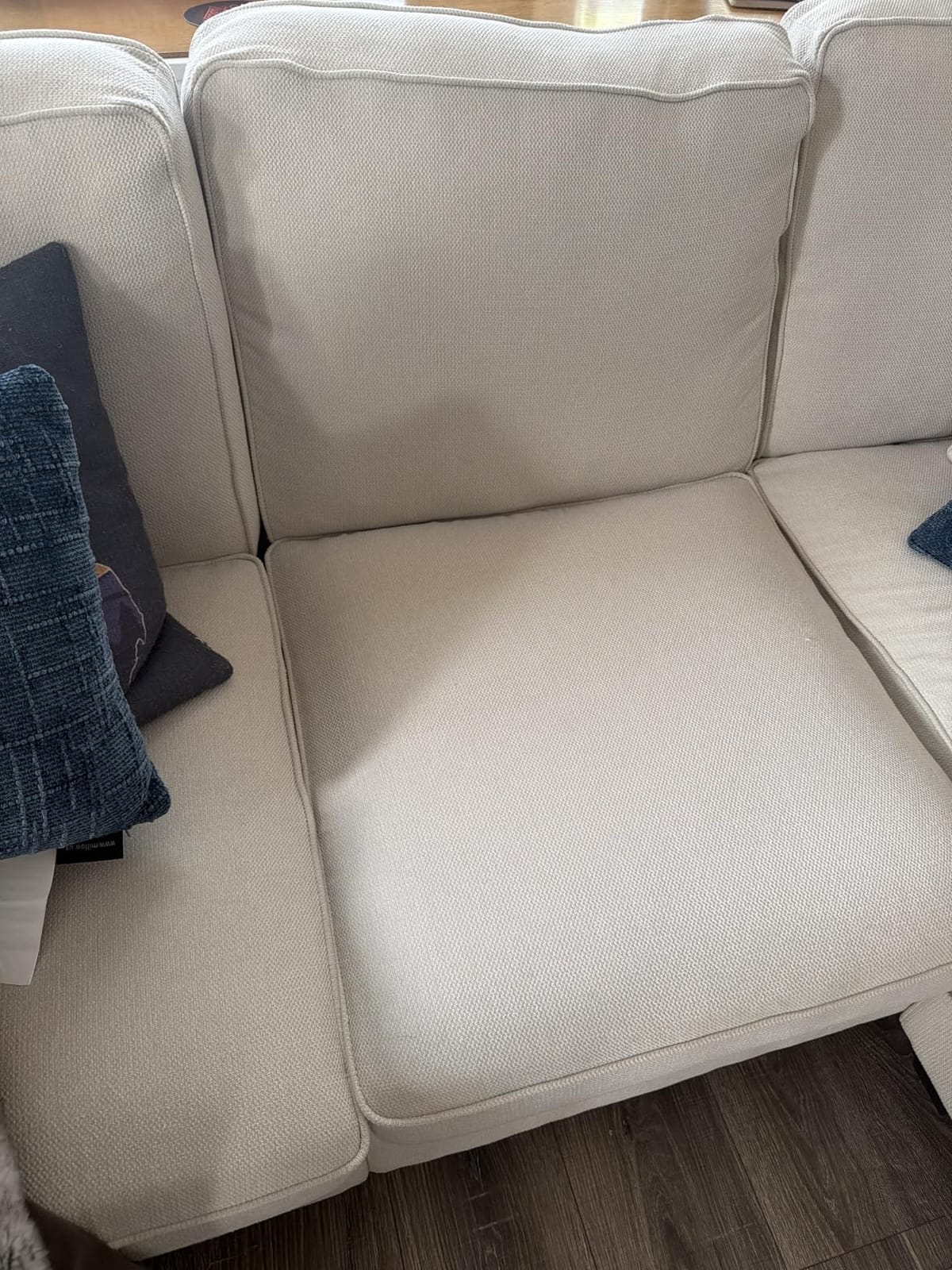 HONBAY Convertible Sectional Sofa with Storage U Shaped Sectional Couch with Reversible Chaise Small Sectional Couches for Living Room,Beige customer photo 2