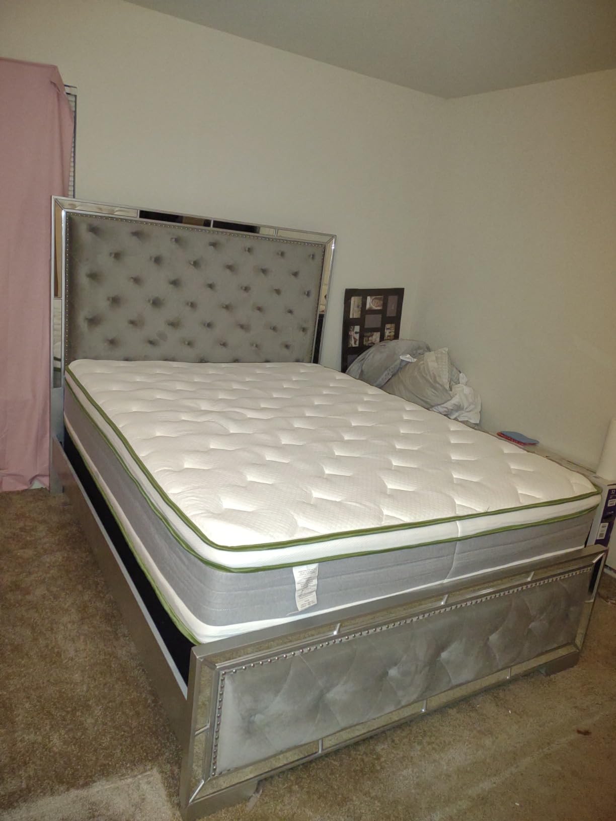 Novilla King Size Mattress 12 Inch, Hybrid Mattress in a Box, Comfort Sleep|Zoned Pocketed Smart Coils, Hip & Lumbar Support, Motion Isolation, Medium Firm, CertiPUR-US Certified, Guest & Dorm customer photo 2