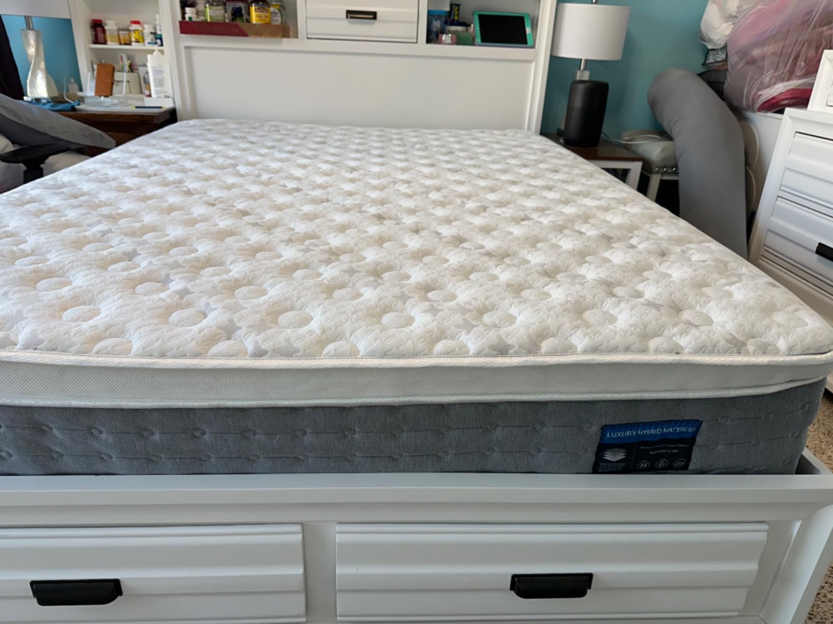 Sleepmax Extra Firm Queen Mattress 14 Inch - Hotel-Collection Hybrid Mattress Pain Relief - Memory Foam & Pocket Springs - Full-Body Support - 365-Night Trial, Forever Warranty, Fiberglass-Free customer photo 2