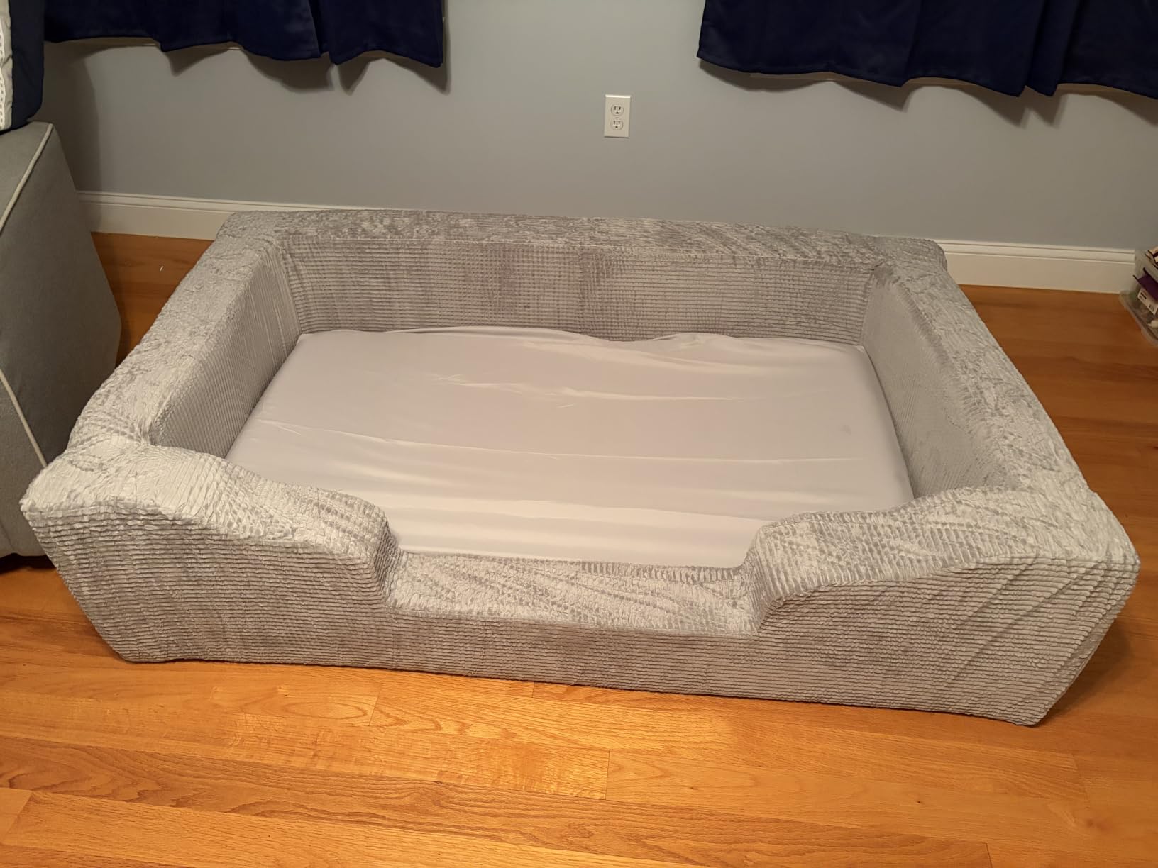 Wonder Space Foam Floor Bed for Toddlers - Soft Crib-to-Bed Transition Frame with Removable Washable Corduroy Cover, Memory Foam Bed Base for Kids 1-5 Years, Fits Standard Crib Mattress (Beige) customer photo 1