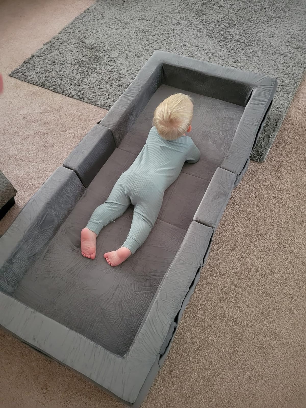 ENITYA Foldable Toddler Travel Bed with Safety Rails & Storage Space customer photo 1