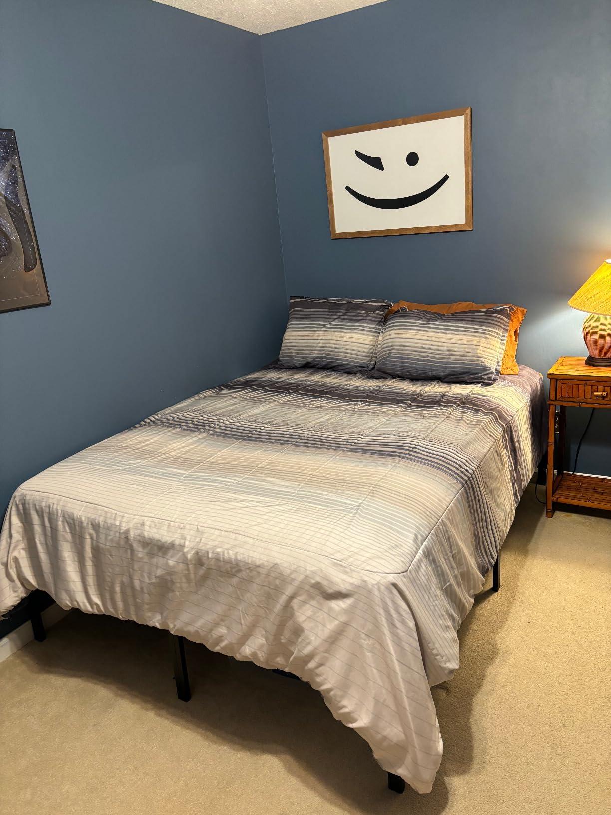 Sweetcrispy Full Size Bed Frames, 12 Inch Height Wood Platform Bed Frame customer photo 2