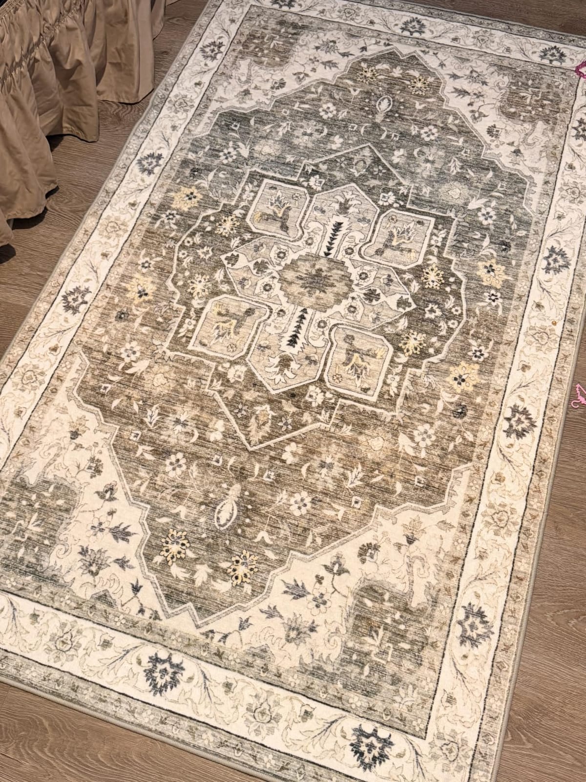 ANSSO Wool Rugs 8x10 for Living Room, 80% Merino Wool and 20% Cotton Soft Tufted Area Rug with Cotton Non-Slip Backing, Large Area Rug for Bedroom, Dining and Home Office (Beige Cream) customer photo 2