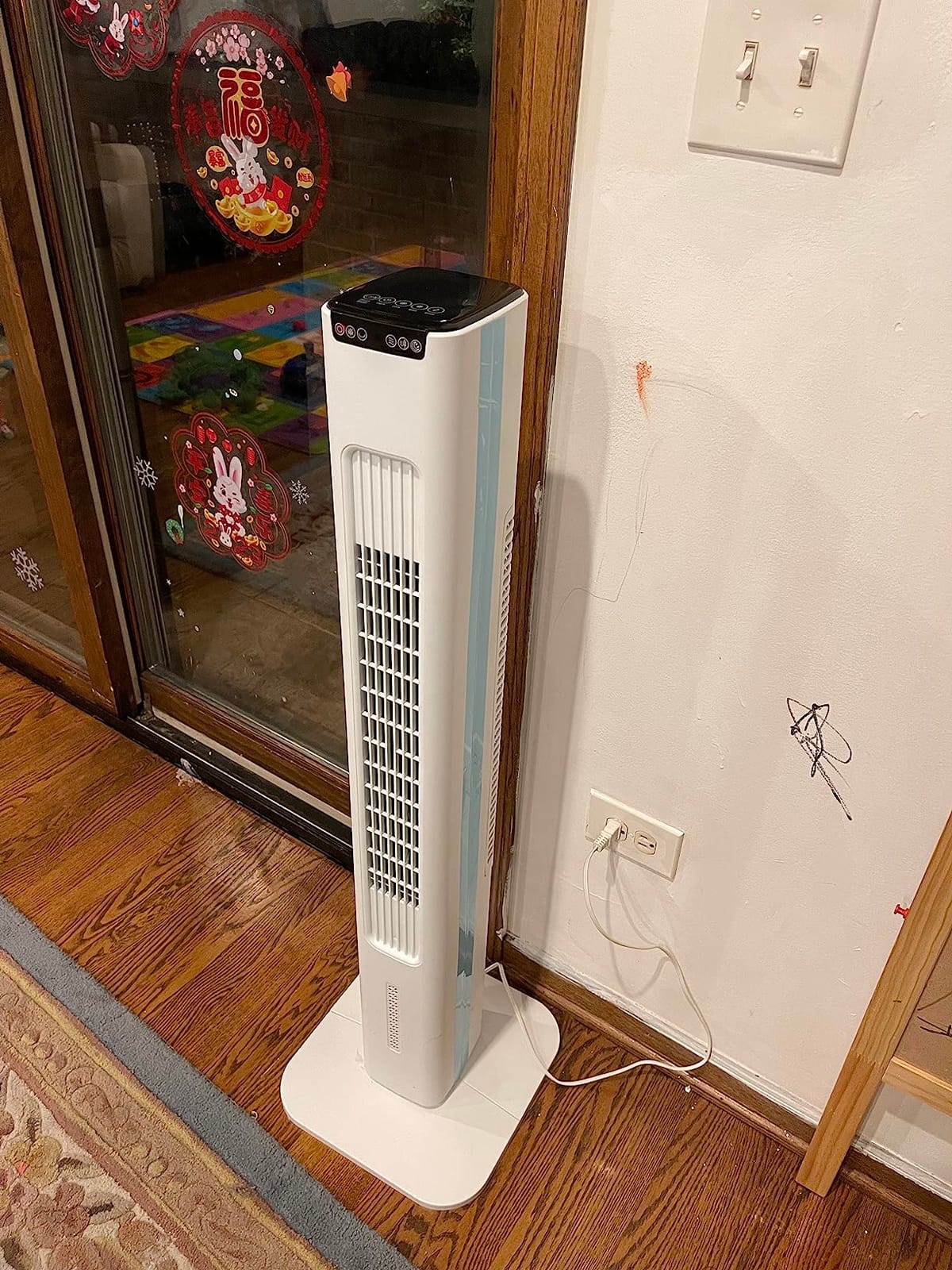 Windowless Portable Air Conditioners, 37.2’’ Evaporative Air Cooler w/Remote, Cooling Tower Fan, 2.5L Water Tank & Ice Packs, 12H Auto-off, 70° Oscillating, Ultra-Quiet Standing Fan For HomeOffice customer photo 1