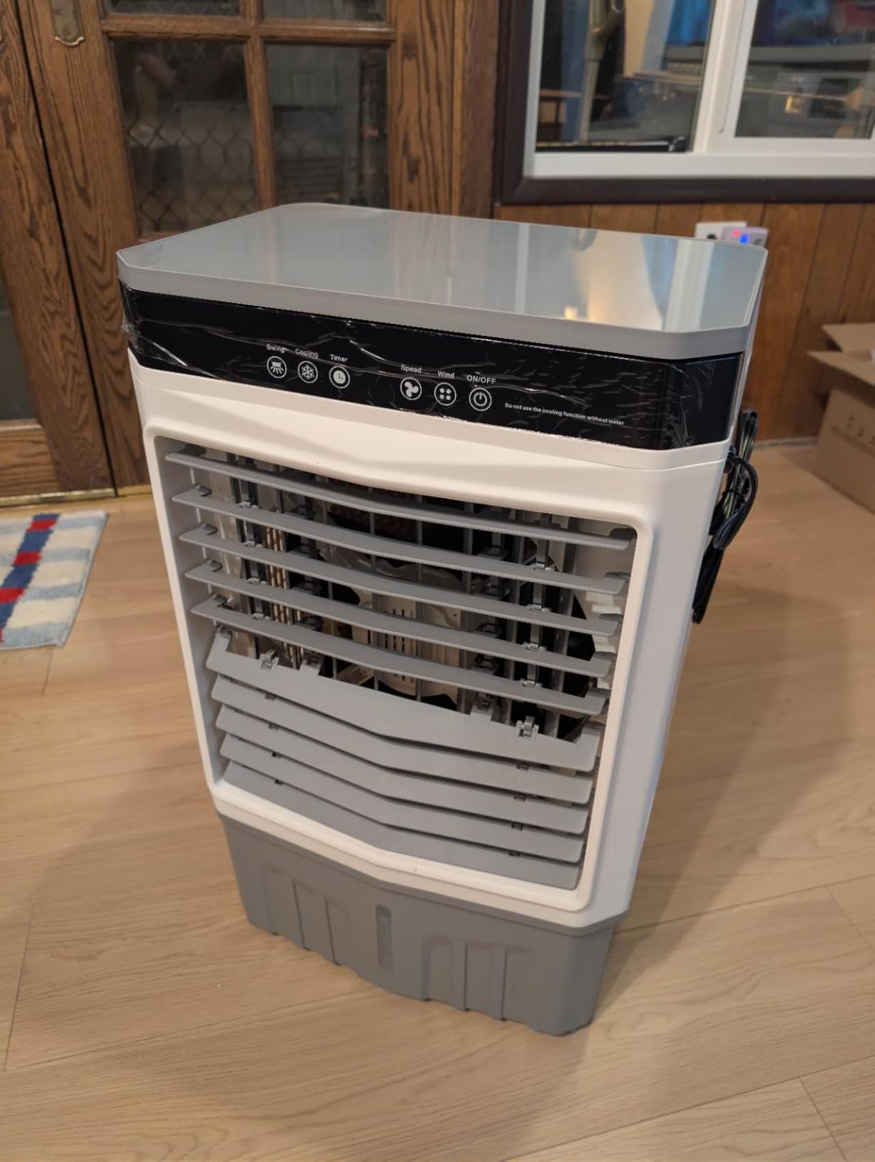 VCJ 1800CFM Evaporative Air Cooler, 5.6 Gal 3 IN 1 Windowless Portable Swamp Cooler Air Conditioner,120° Oscillation, 3 Speeds, 12H Timer, 4 Ice Packs, Air Cooling Fan for Bedroom Room Office Garage customer photo 1