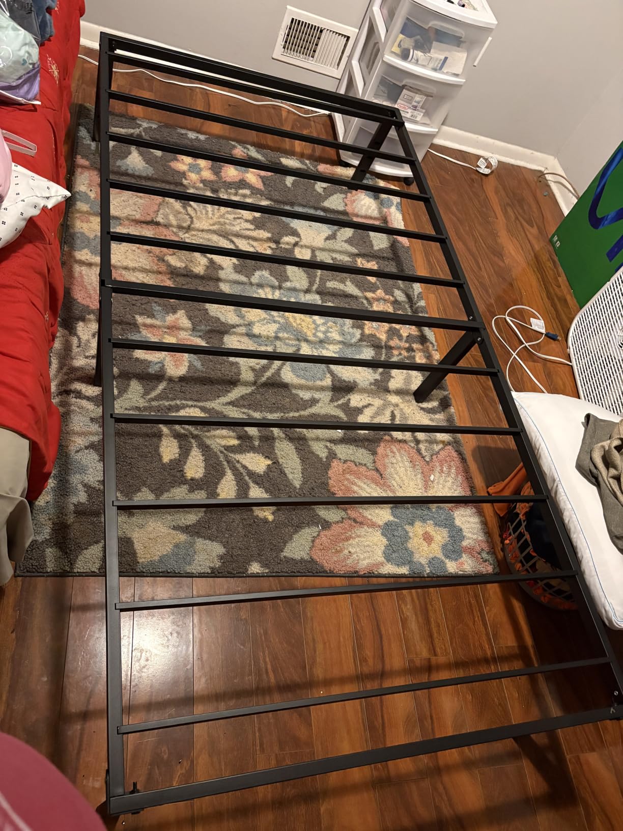 Queen Bed Frame 11 Legs Support Metal Platform with Storage Space | Heavy Duty Steel Slat Support 14 Inch Queen Size Bedframe, Quick & Easy Assembly, Mattress Ready - No Box Spring Needed customer photo 2