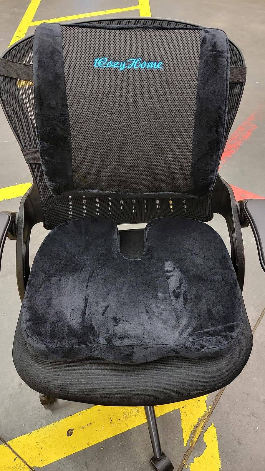 Headrest Pillow Adjustable Non-Slip Velvet for Recliner/Armchair, Grey customer photo 2