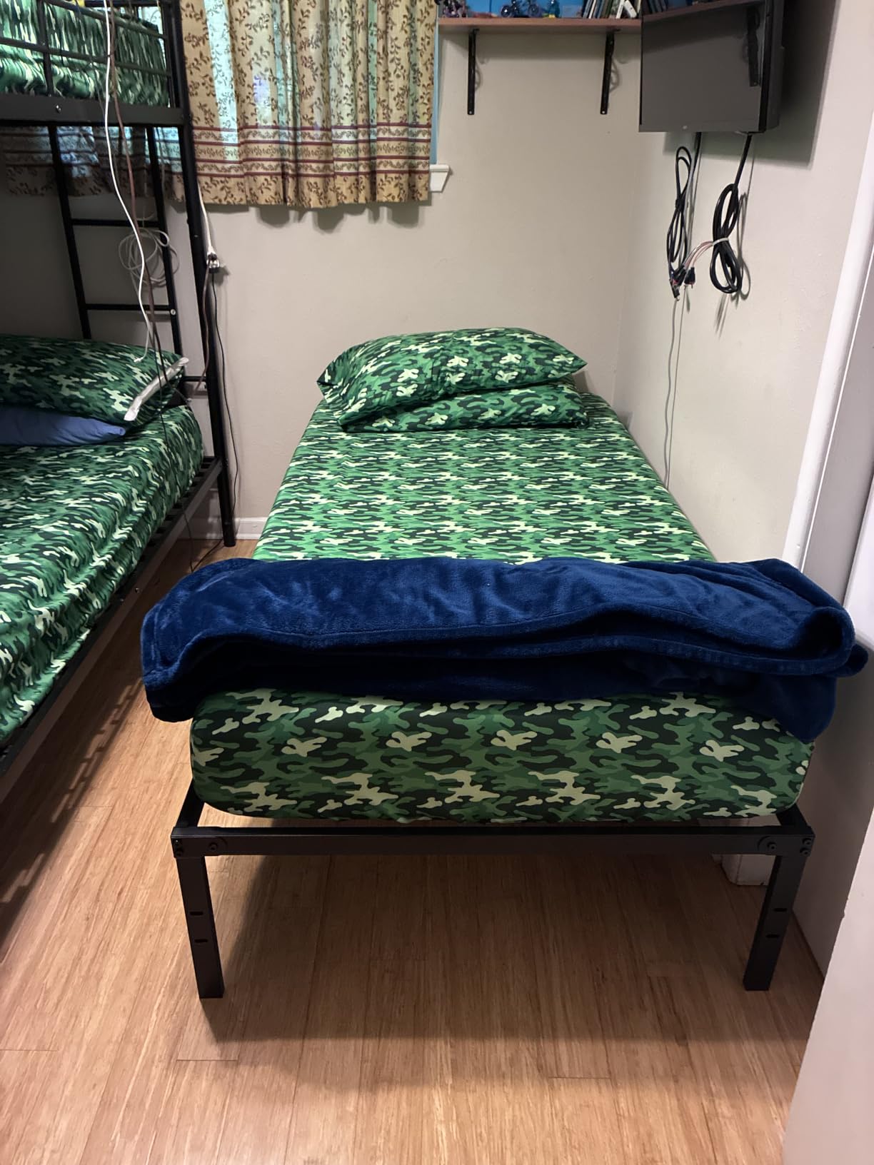 OLIXIS Full Size Metal Platform Bed Frame with Storage Space customer photo 1