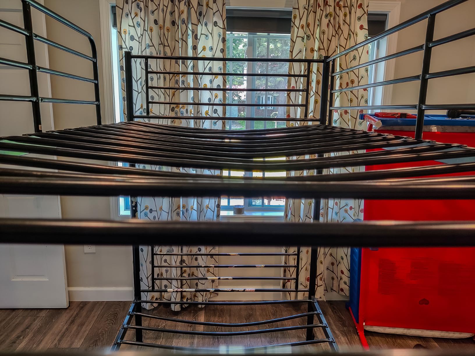 Bonnlo Metal Triple Bunk Bed with Stairs, Twin Over Twin Over Twin Bunk Beds for Kids,Teens and Adults, 3 People Bed, No Box Spring Needed,Black customer photo 2