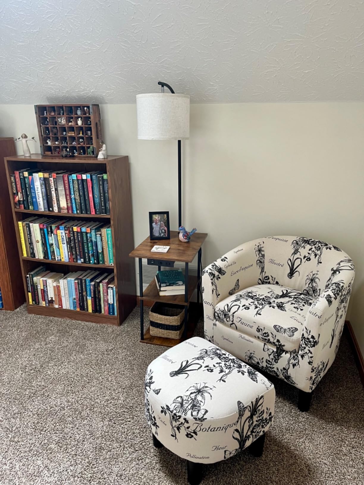 INZOY Oversized Accent Chair with Ottoman, 23.2