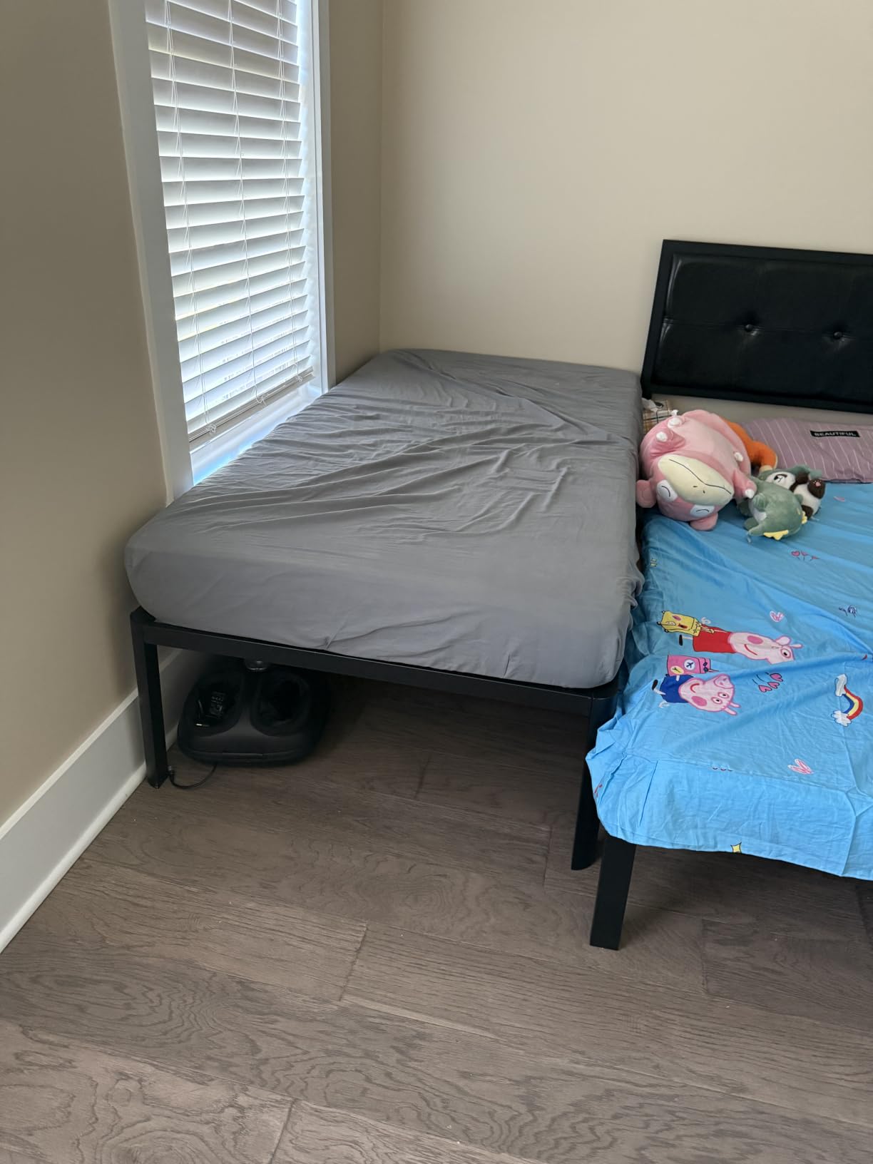 Twin Platform Bed Frame, Modern Metal Design with Underbed Storage Space customer photo 2