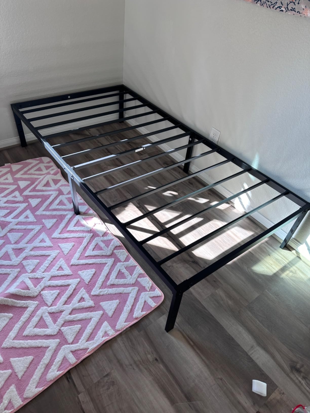 DUMOS Metal Bunk Bed Frame Twin Over Twin with Ladder, 400LBS customer photo 2