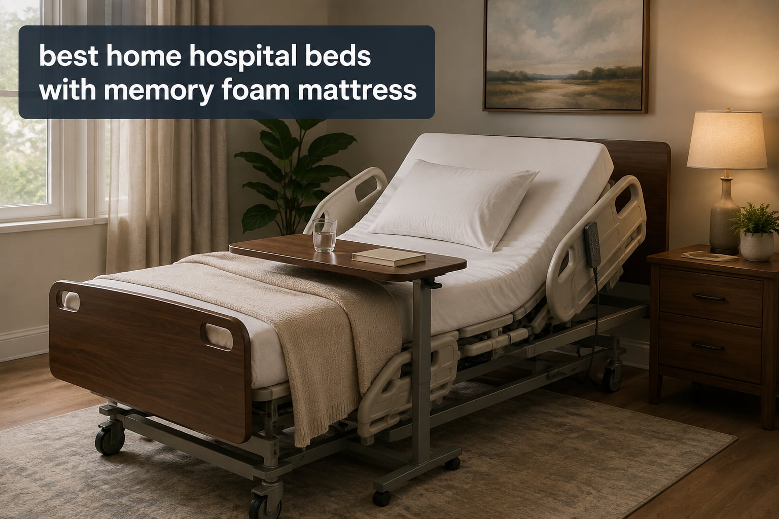 best home hospital beds with memory foam mattress