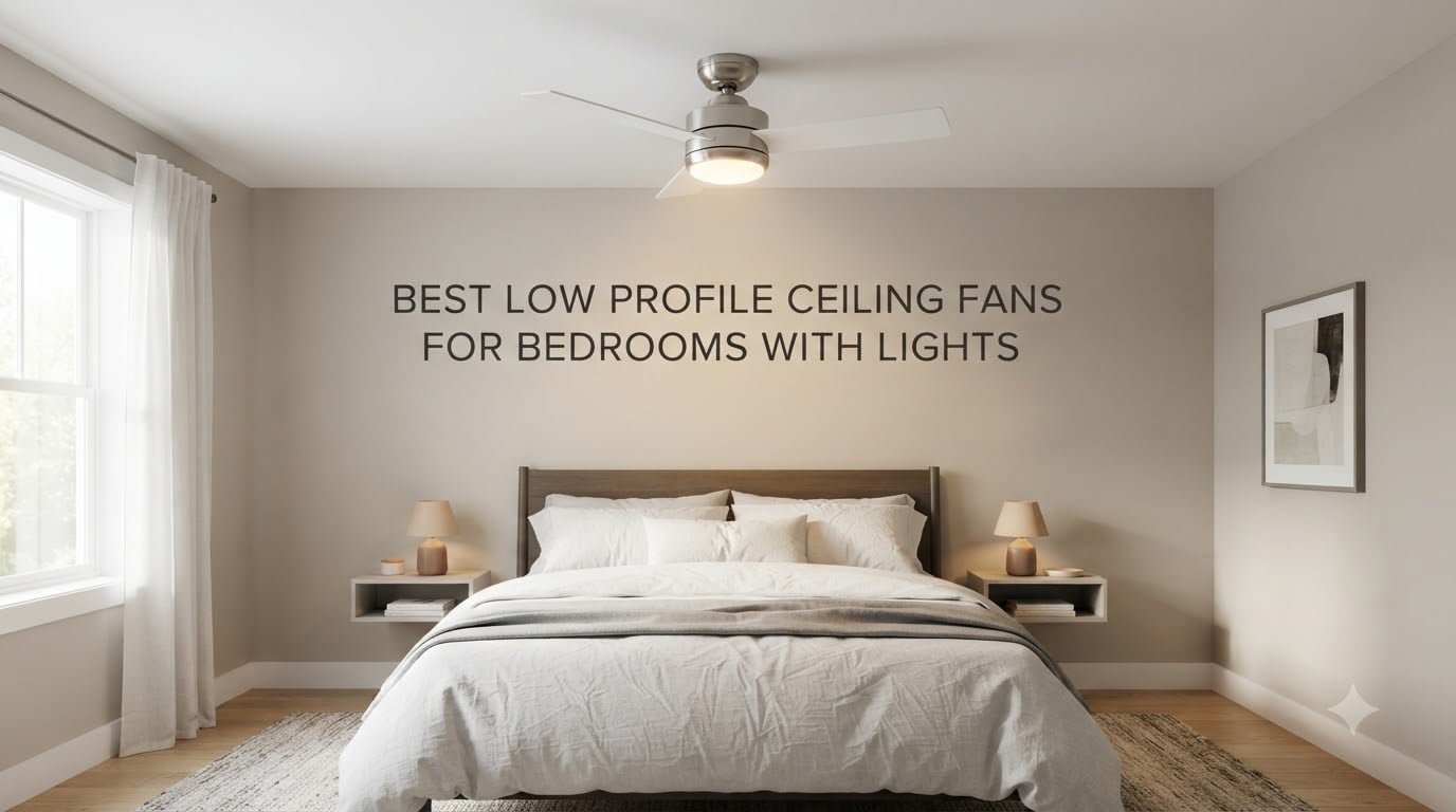 best low profile ceiling fans for bedrooms with lights