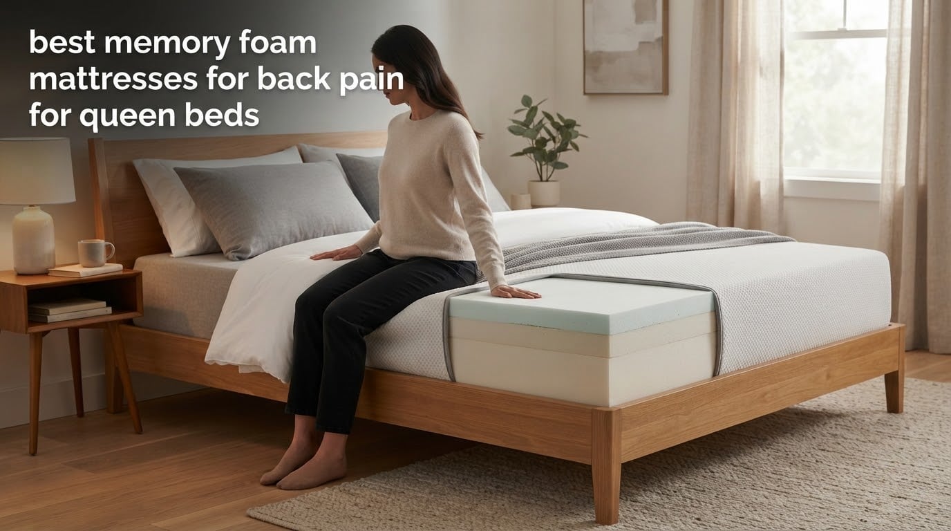 best memory foam mattresses for back pain for queen beds