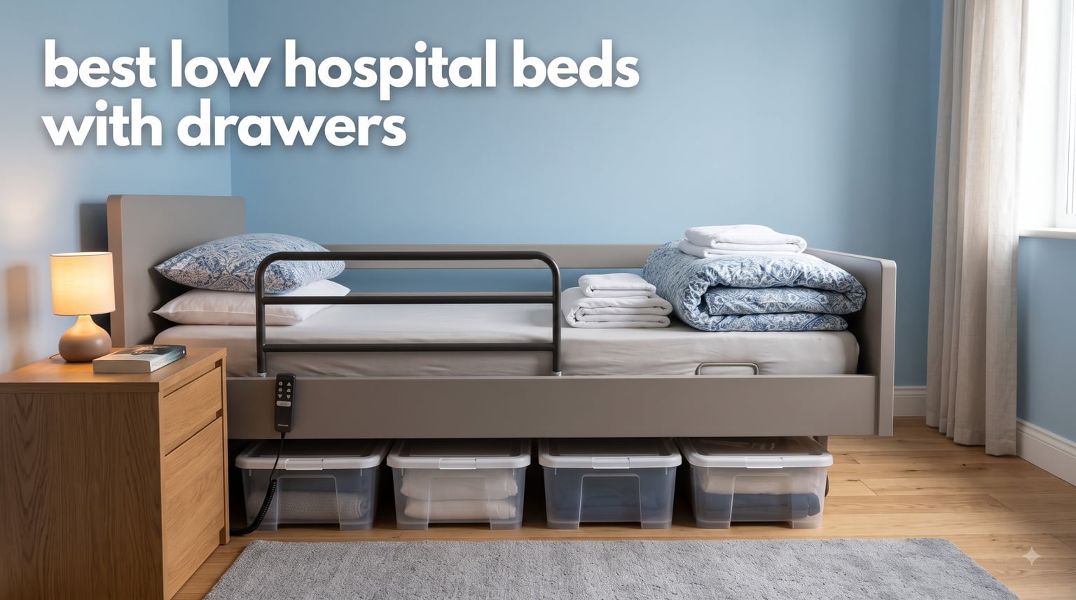 best low hospital beds with drawers