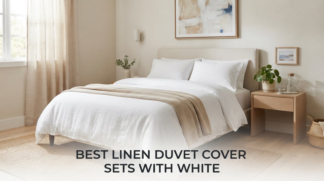 best linen duvet cover sets with white