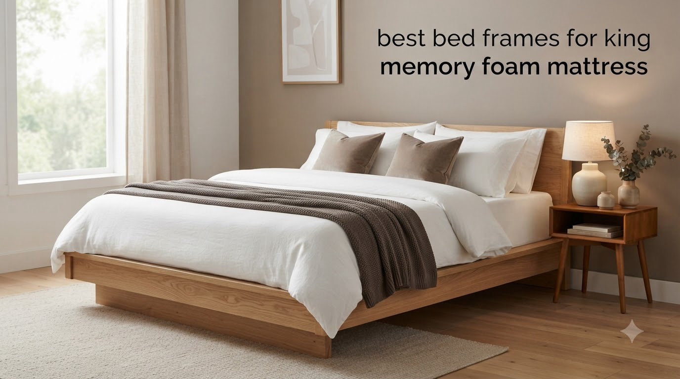 best bed frames for king memory foam mattress