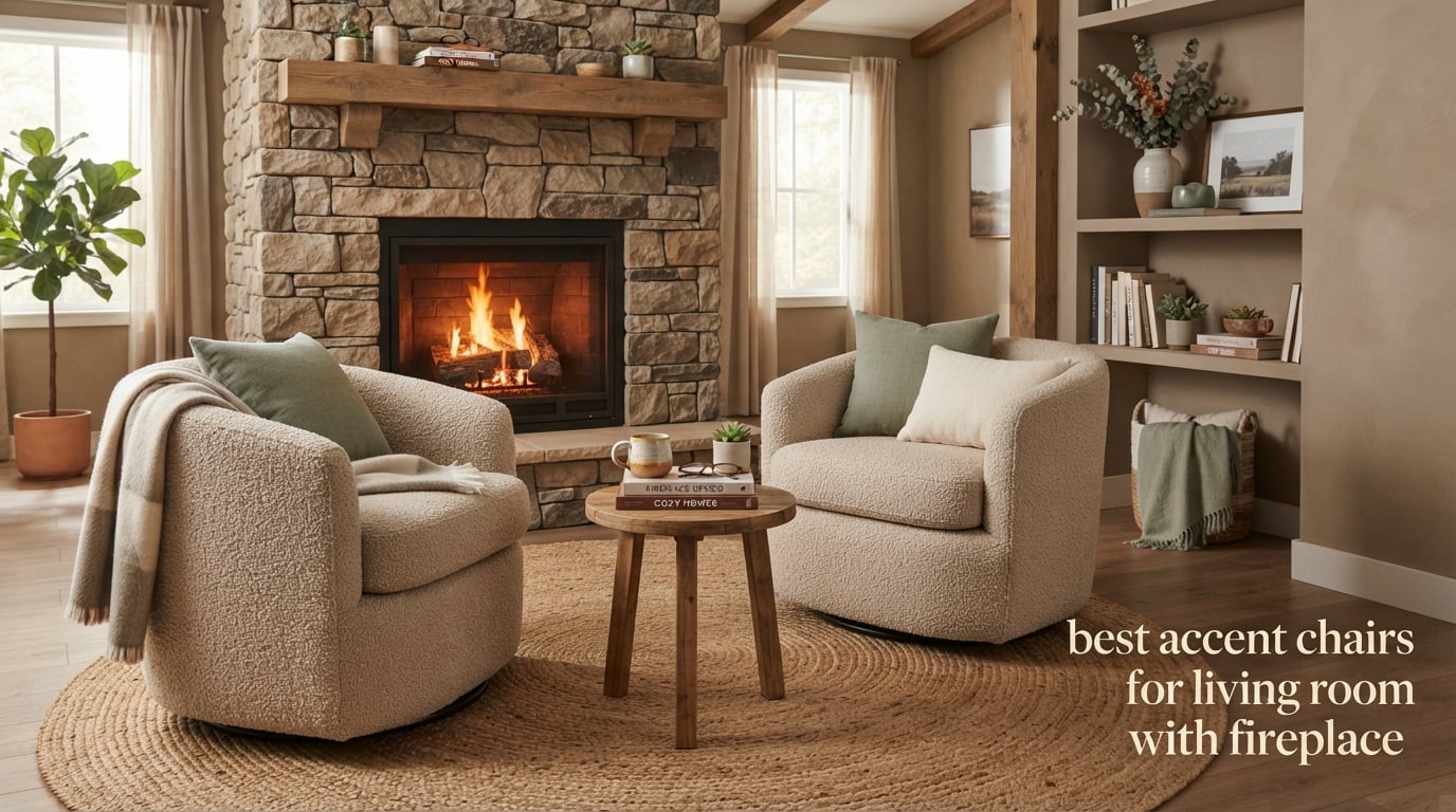 best accent chairs for living room with fireplace