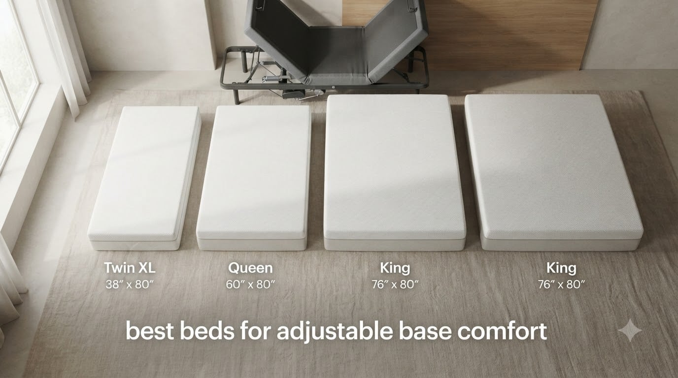 best beds for adjustable base comfort
