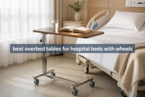 best overbed tables for hospital beds with wheels