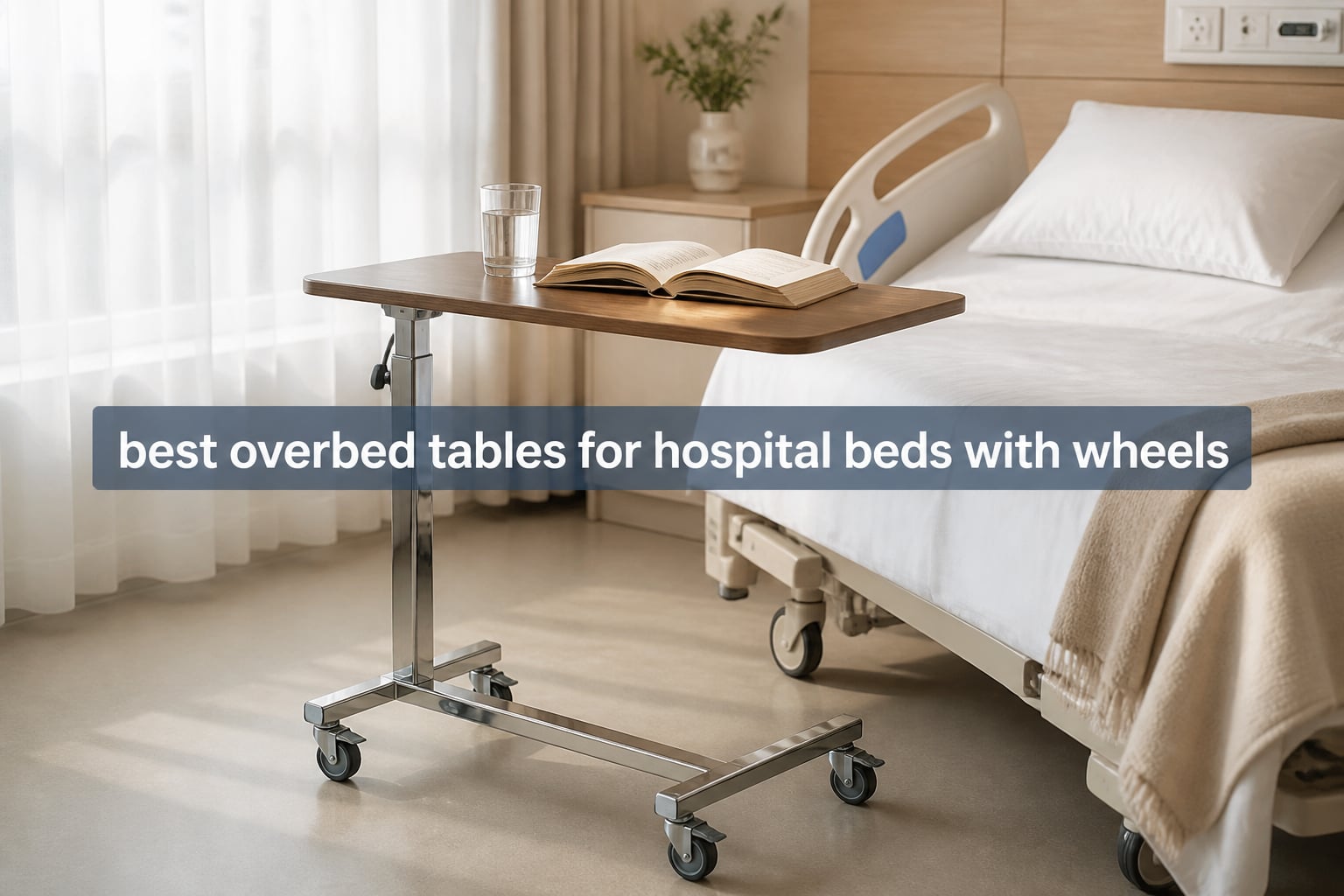 best overbed tables for hospital beds with wheels
