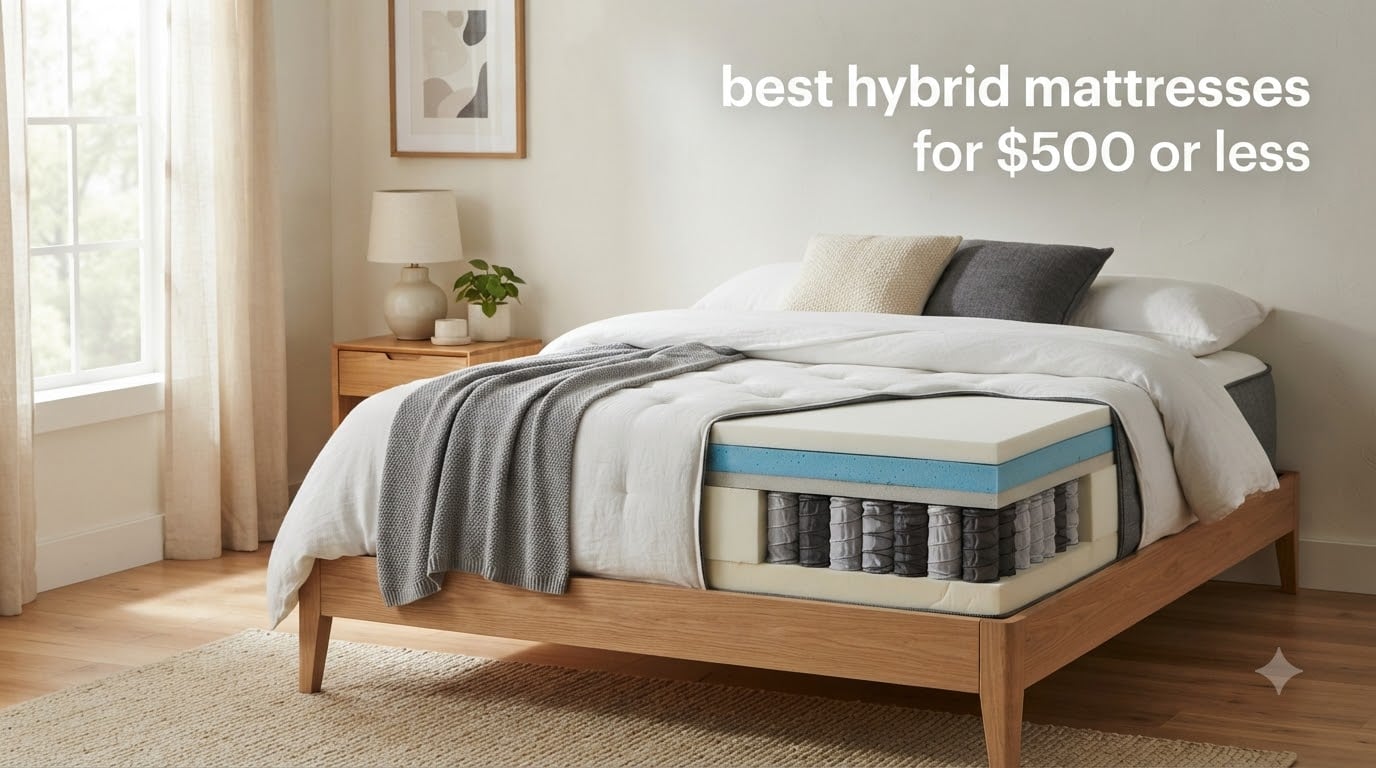 best hybrid mattresses for $500 or less