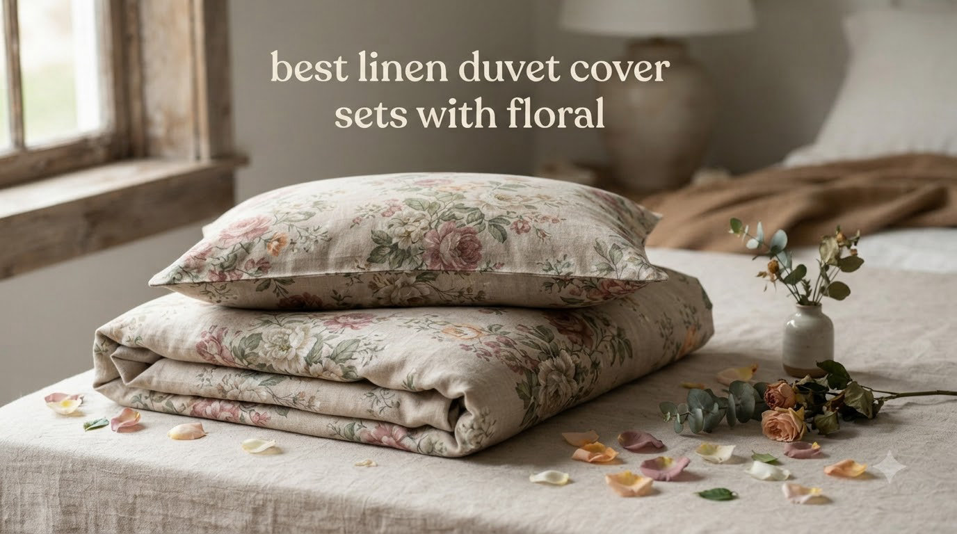 best linen duvet cover sets with floral