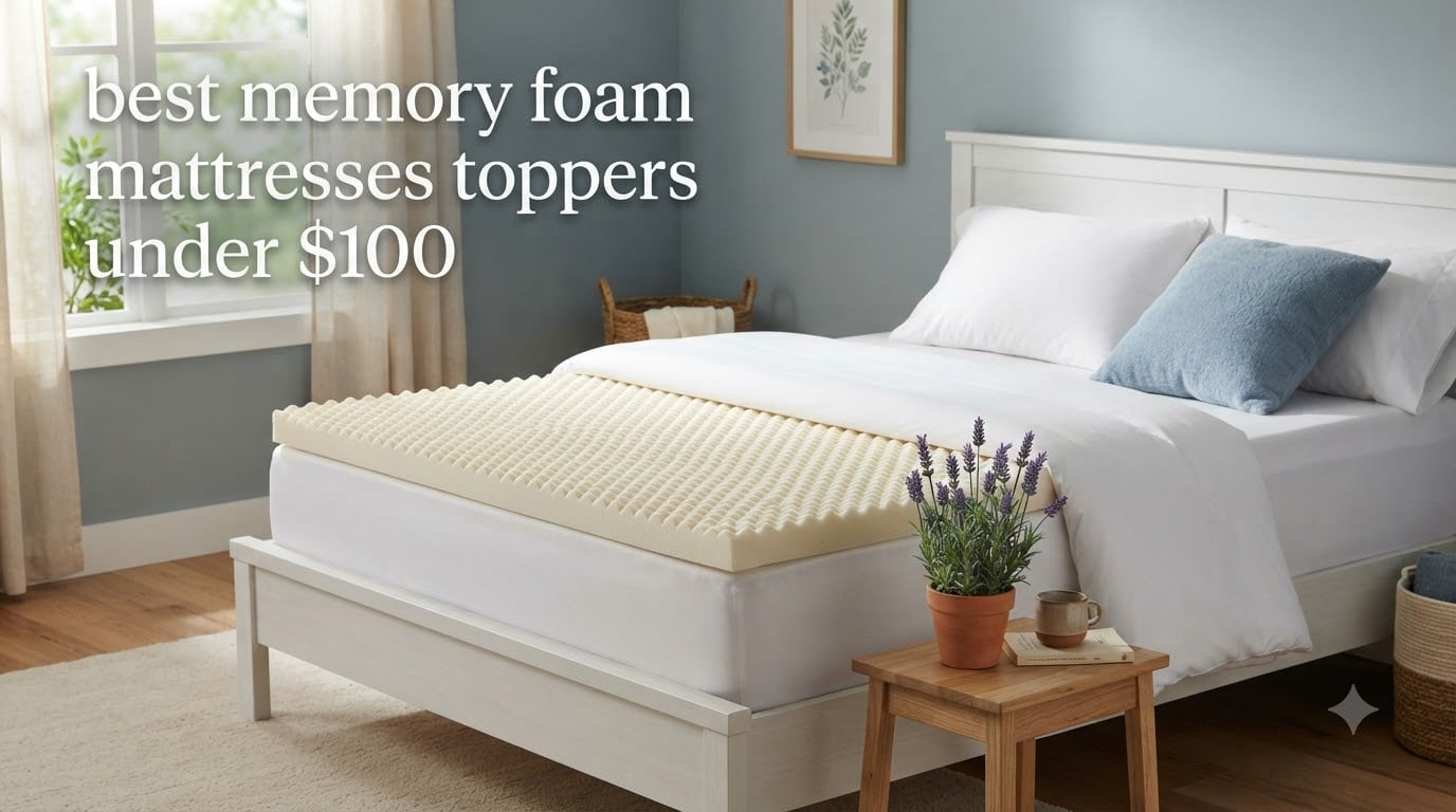 best memory foam mattresses toppers under $100