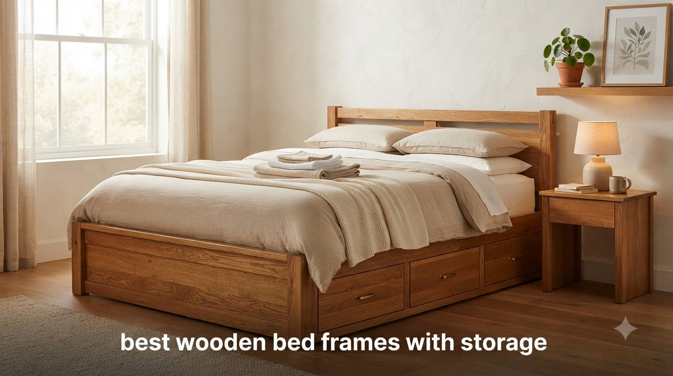best wooden bed frames with storage