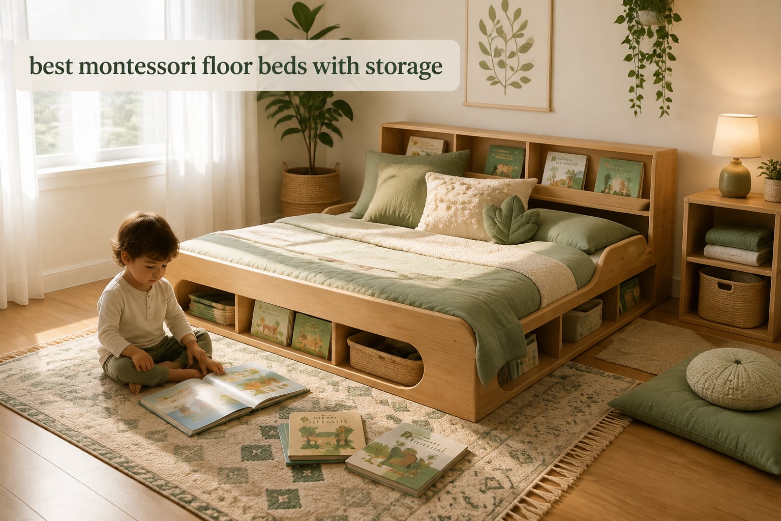 best montessori floor beds with storage