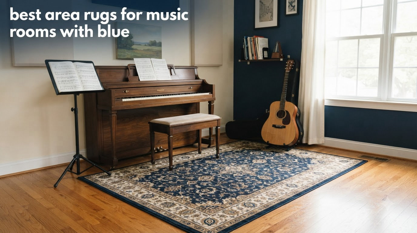 best area rugs for music rooms with blue