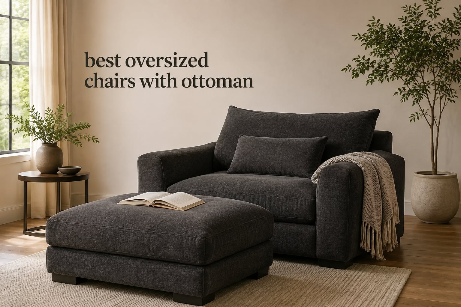 best oversized chairs with ottoman