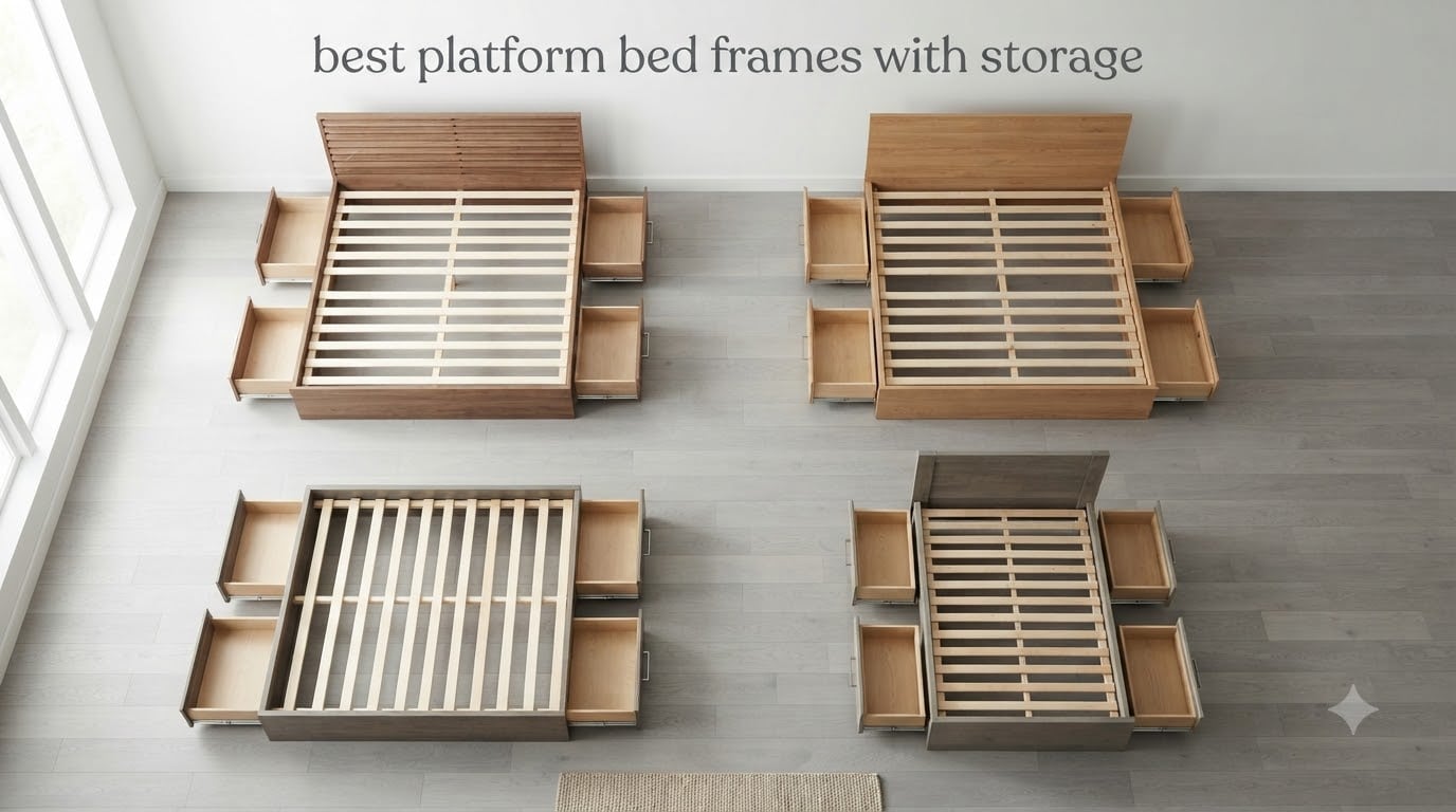 best platform bed frames with storage