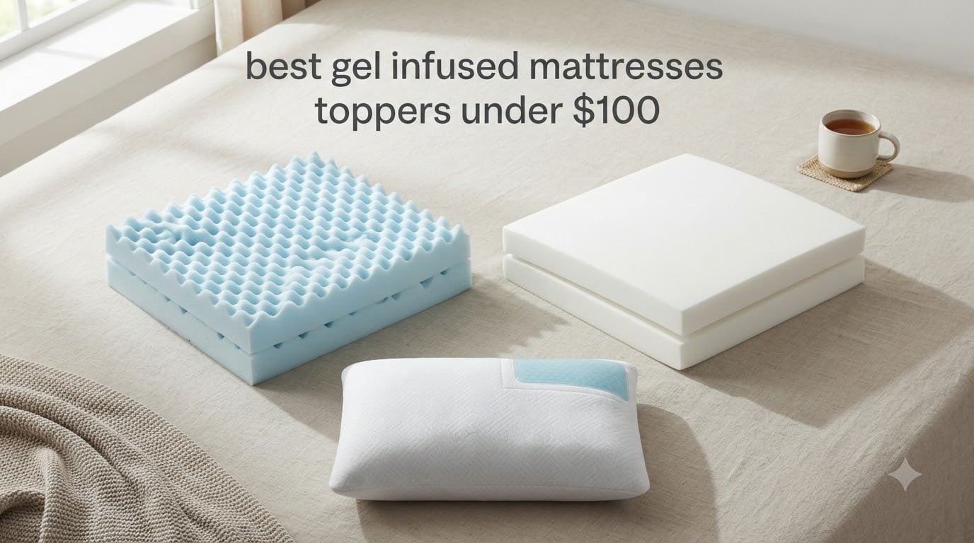 best gel infused mattresses toppers under $100