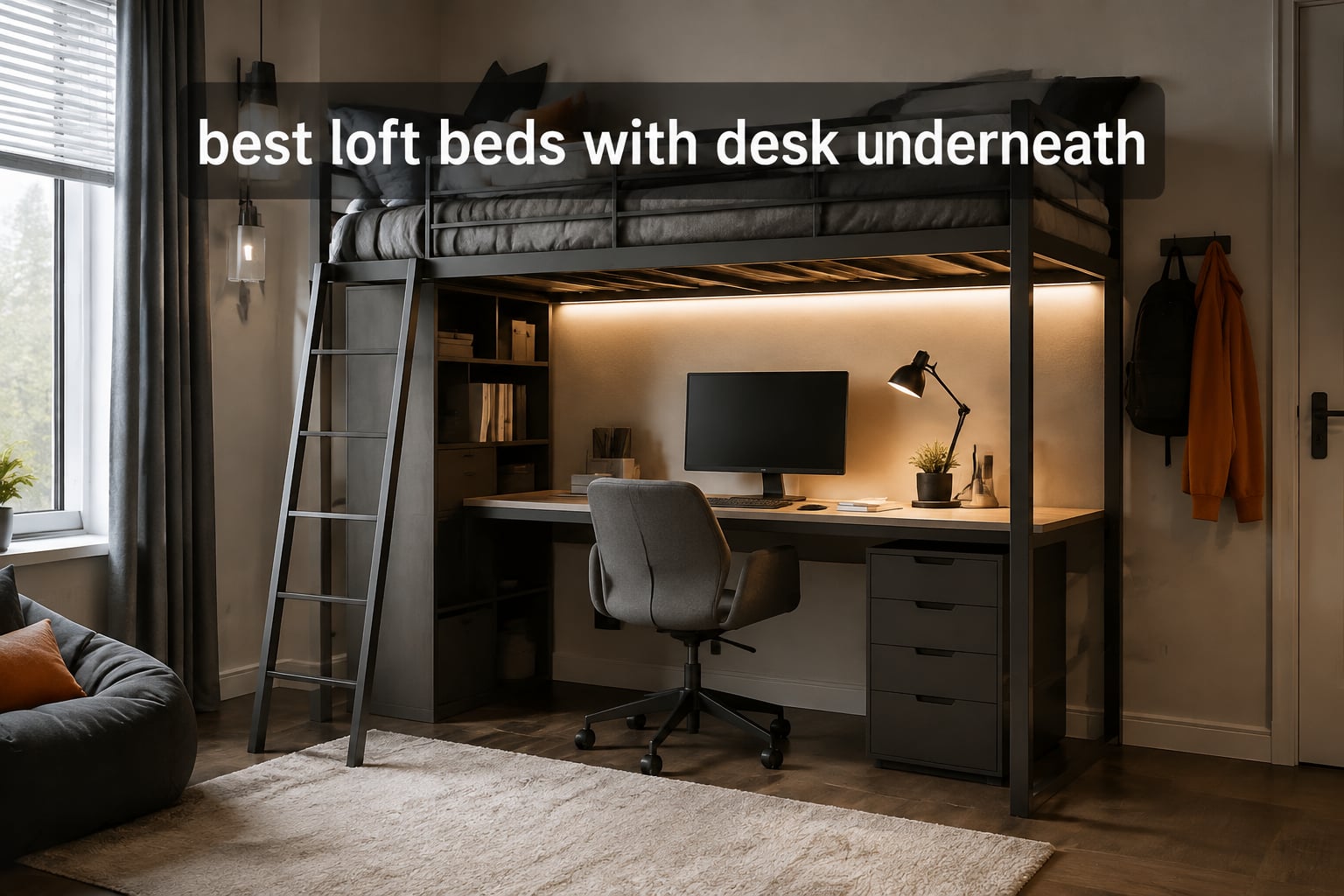 best loft beds with desk underneath
