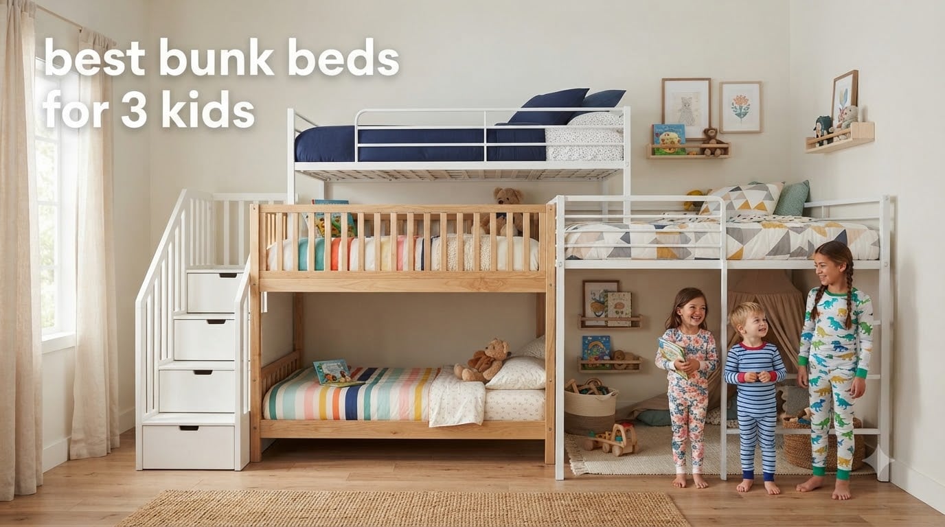best bunk beds for 3 kids