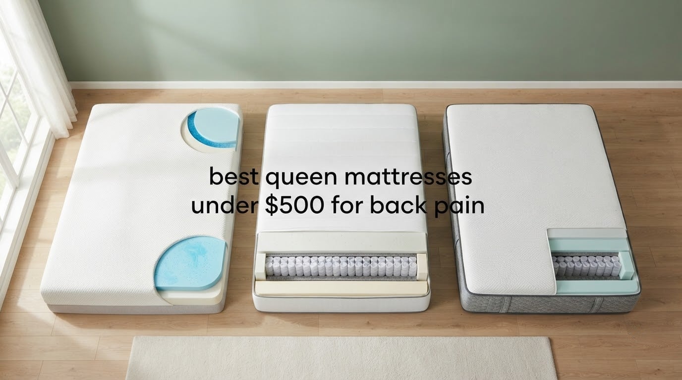 best queen mattresses under $500 for back pain