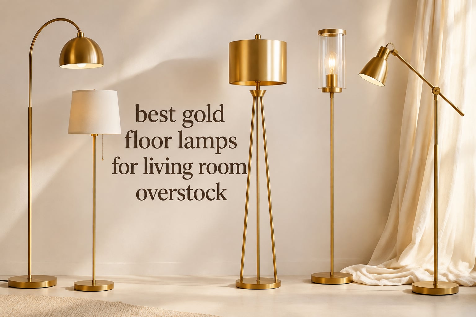 best gold floor lamps for living room overstock