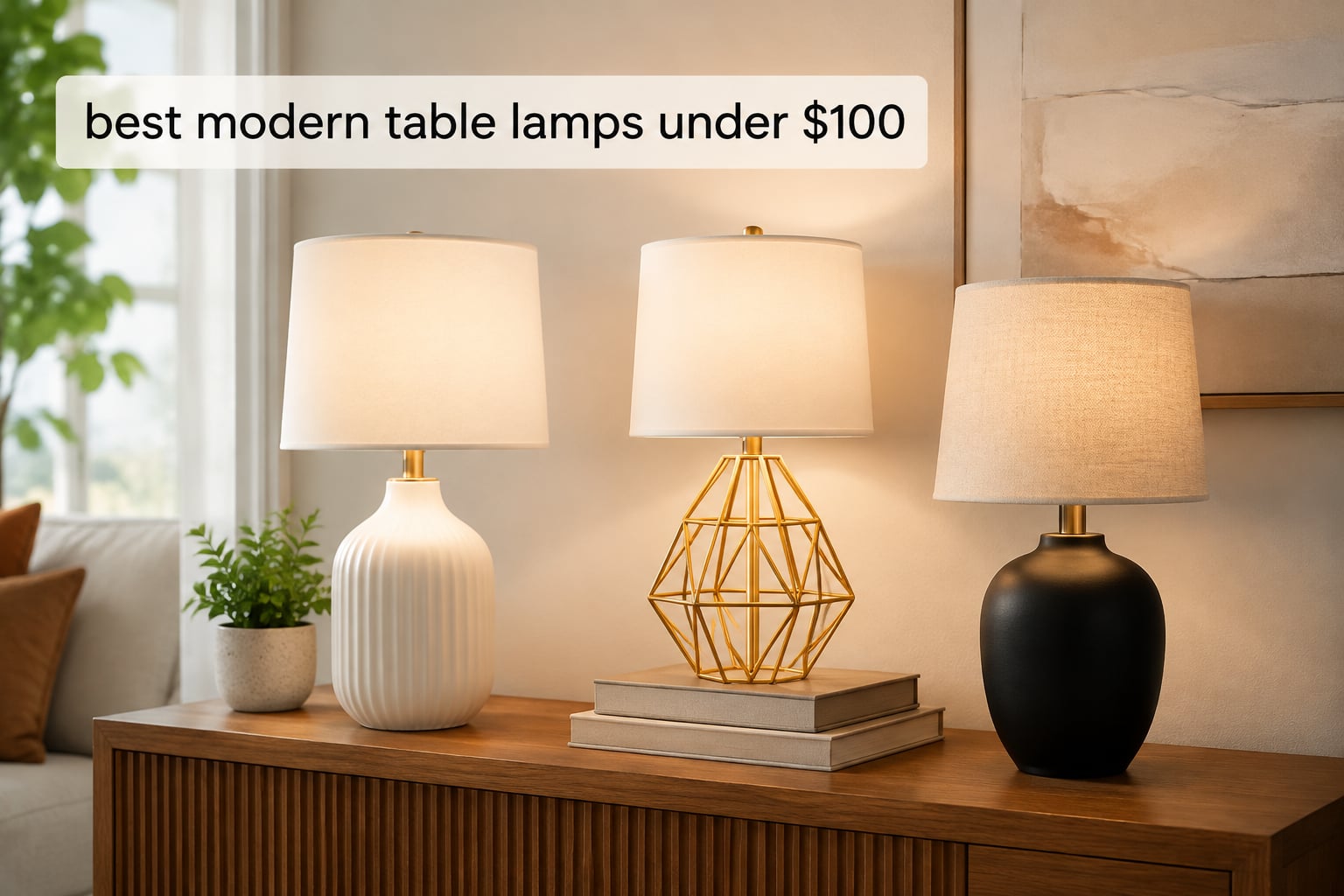 best modern table lamps under $100
