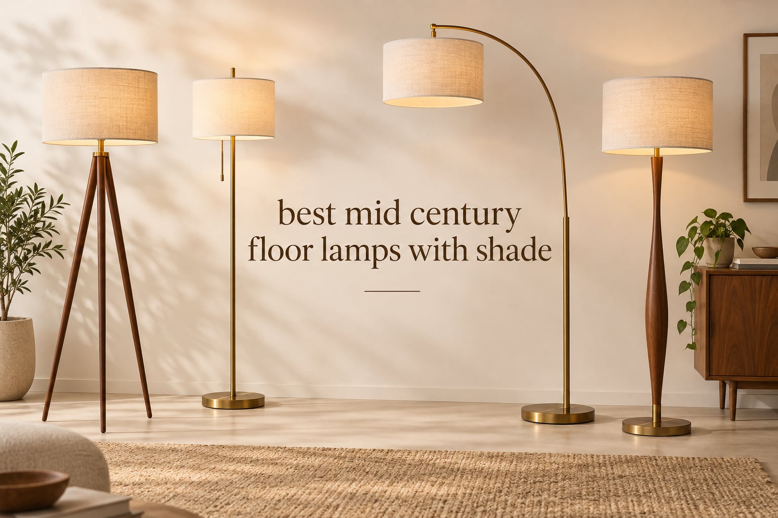 best mid century floor lamps with shade
