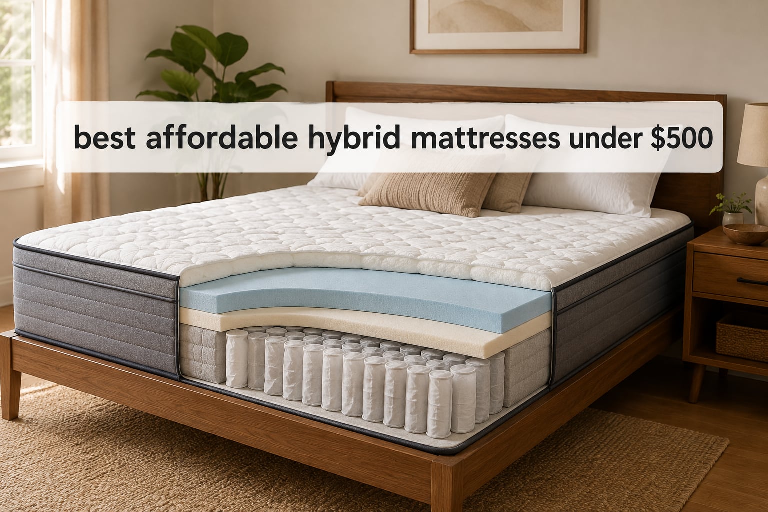 best affordable hybrid mattresses under $500