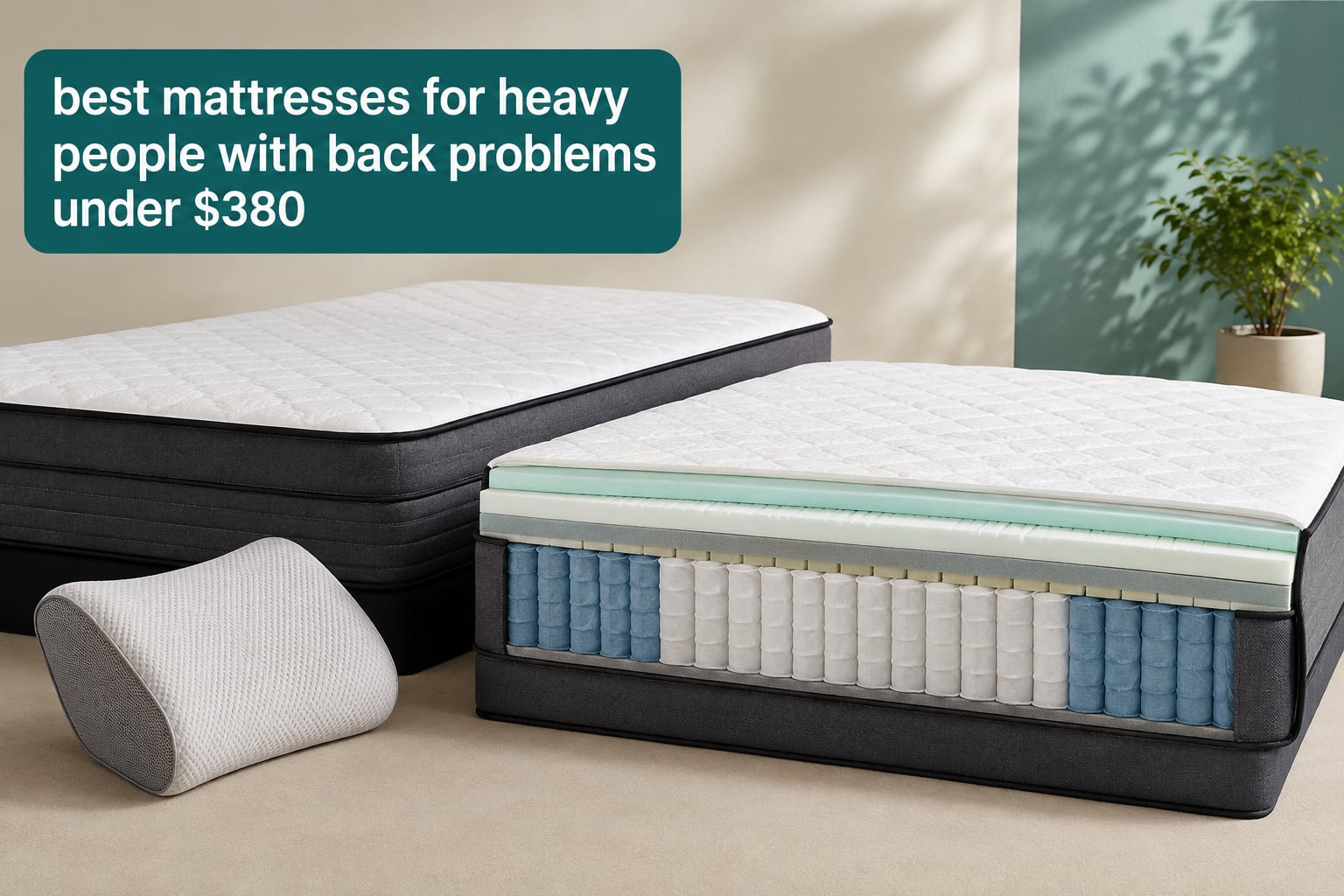 best mattresses for heavy people with back problems under $380