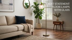 best statement floor lamps with glass