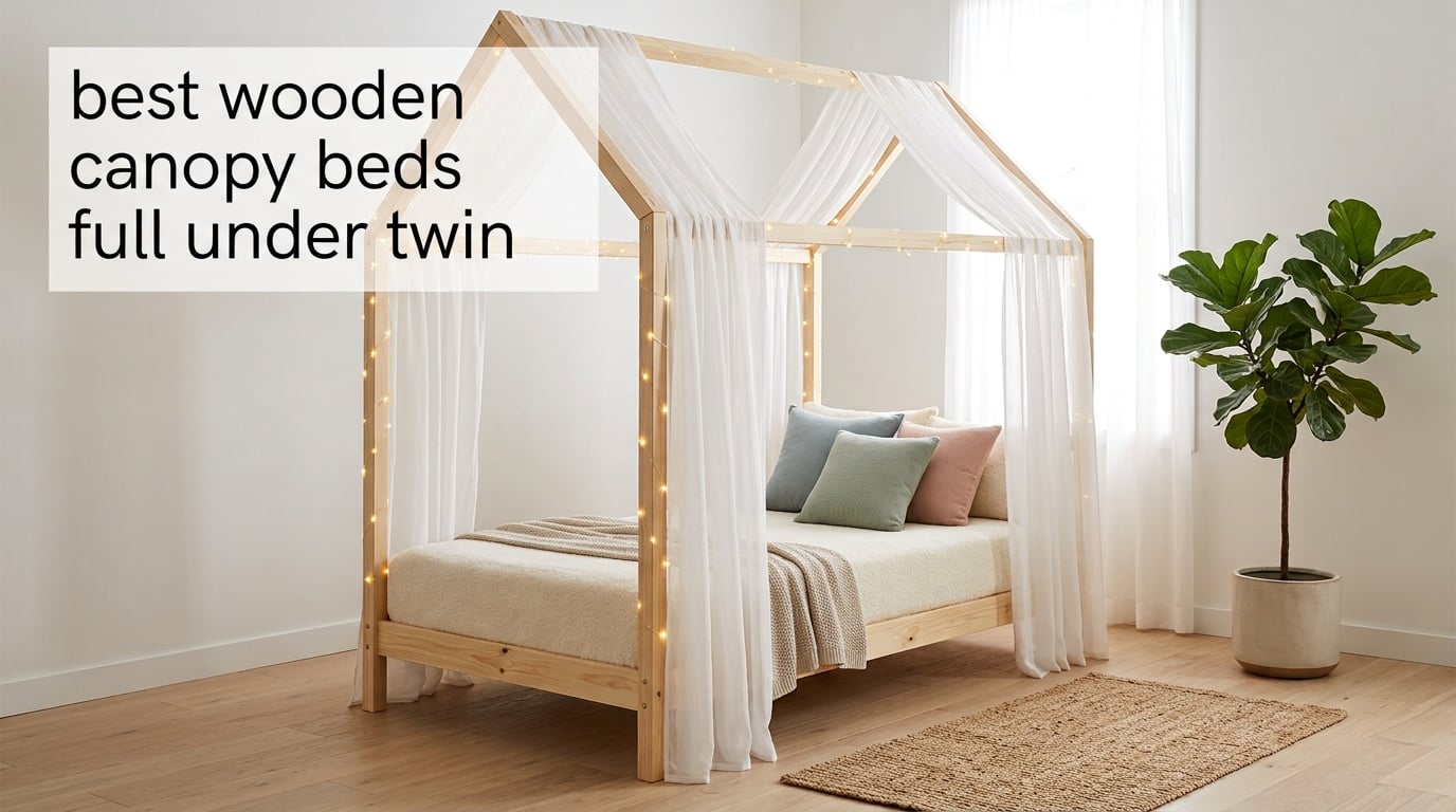 best wooden canopy beds full under twin
