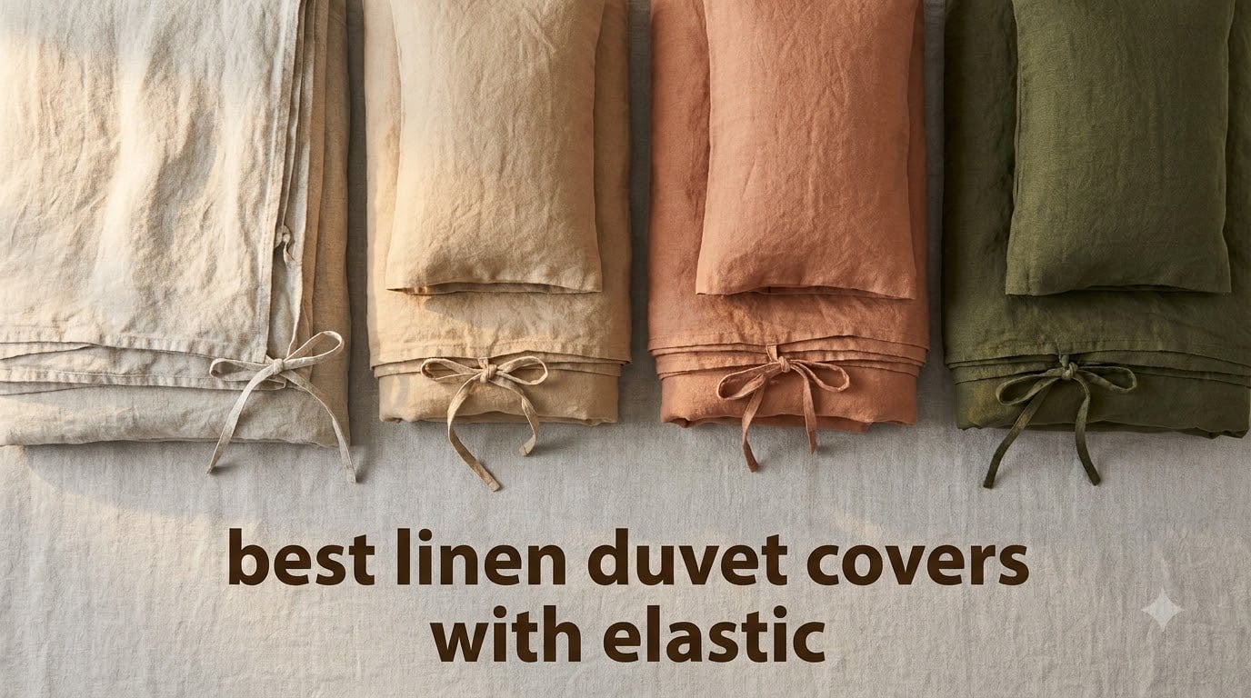 best linen duvet covers with elastic