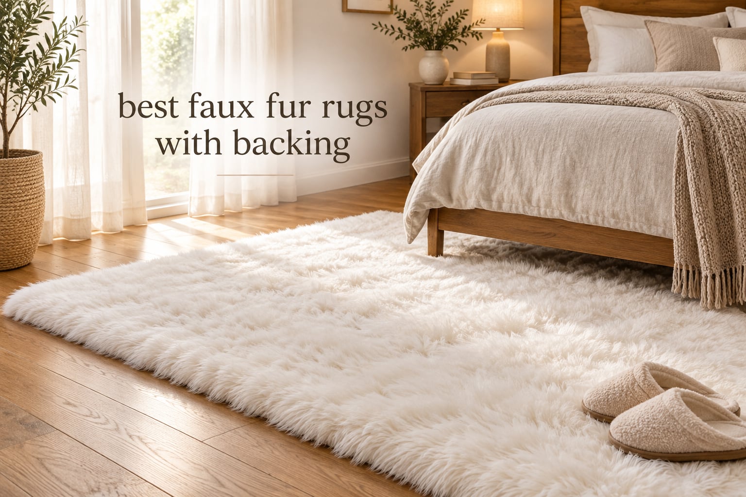 best faux fur rugs with backing